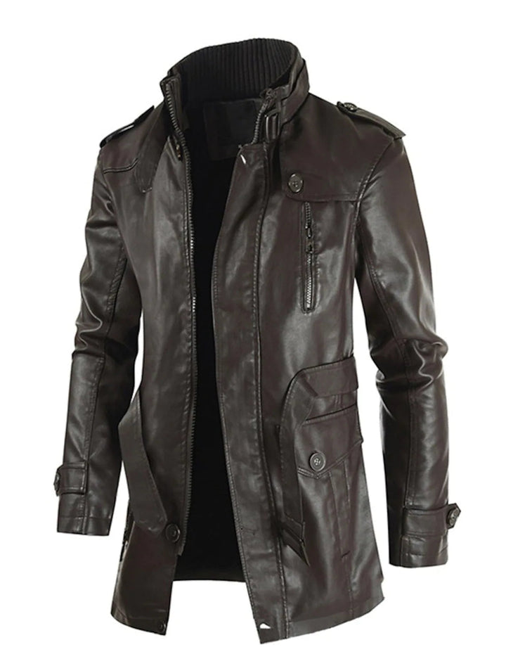 Douglas | Men's Timeless Epaulette Leather Jacket