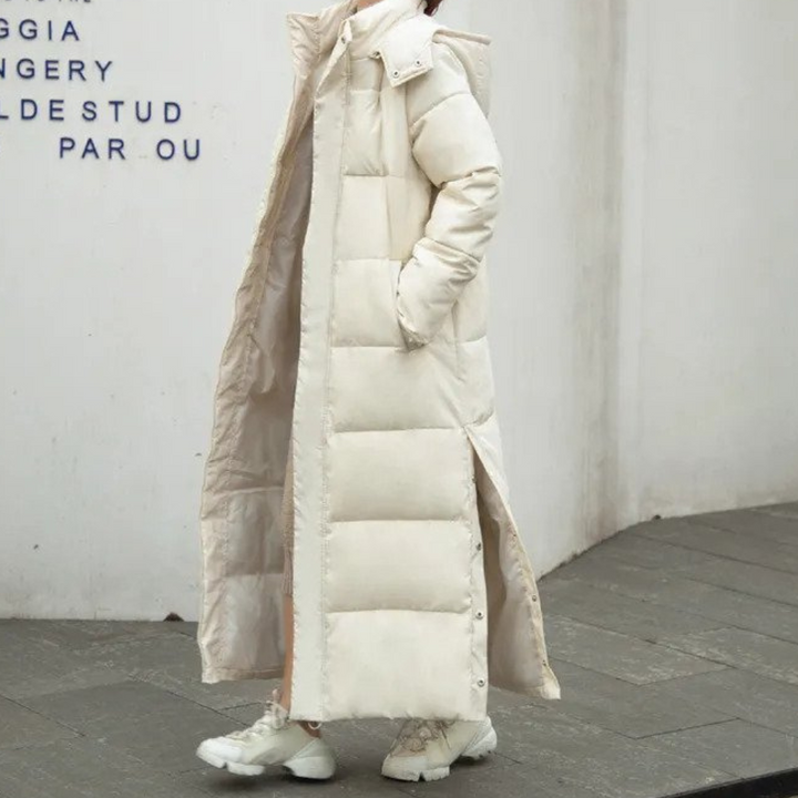 Astrid | Women's Warm Longline Hooded Puffer Jacket