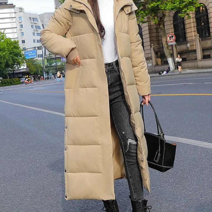 Astrid | Women's Warm Longline Hooded Puffer Jacket