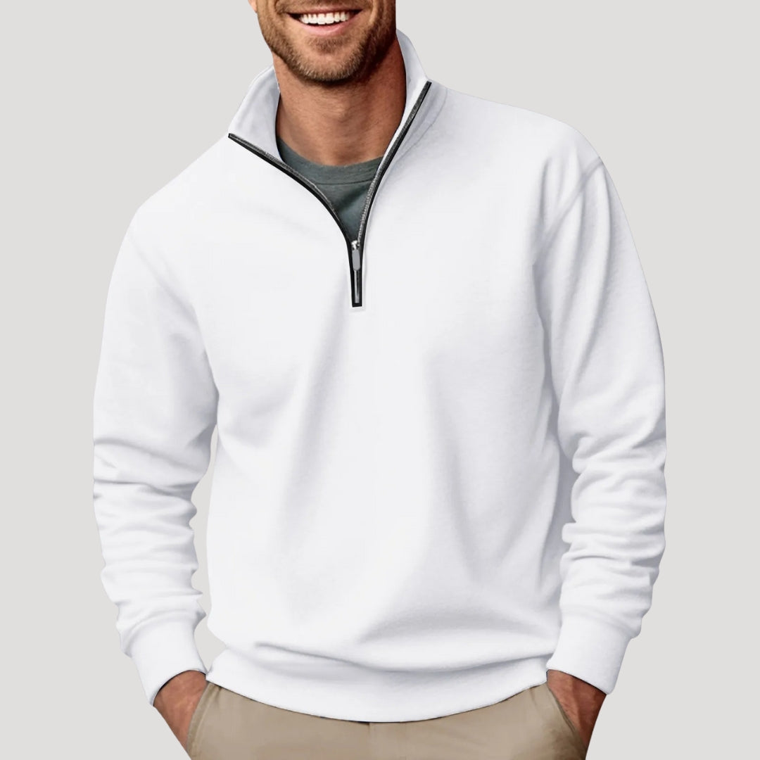 Clark | Men's Smart Casual Quarter-Zip Pullover Sweater