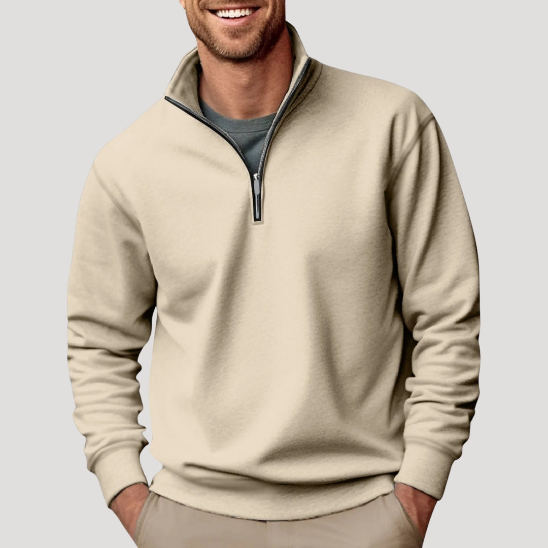 Clark | Men's Smart Casual Quarter-Zip Pullover Sweater