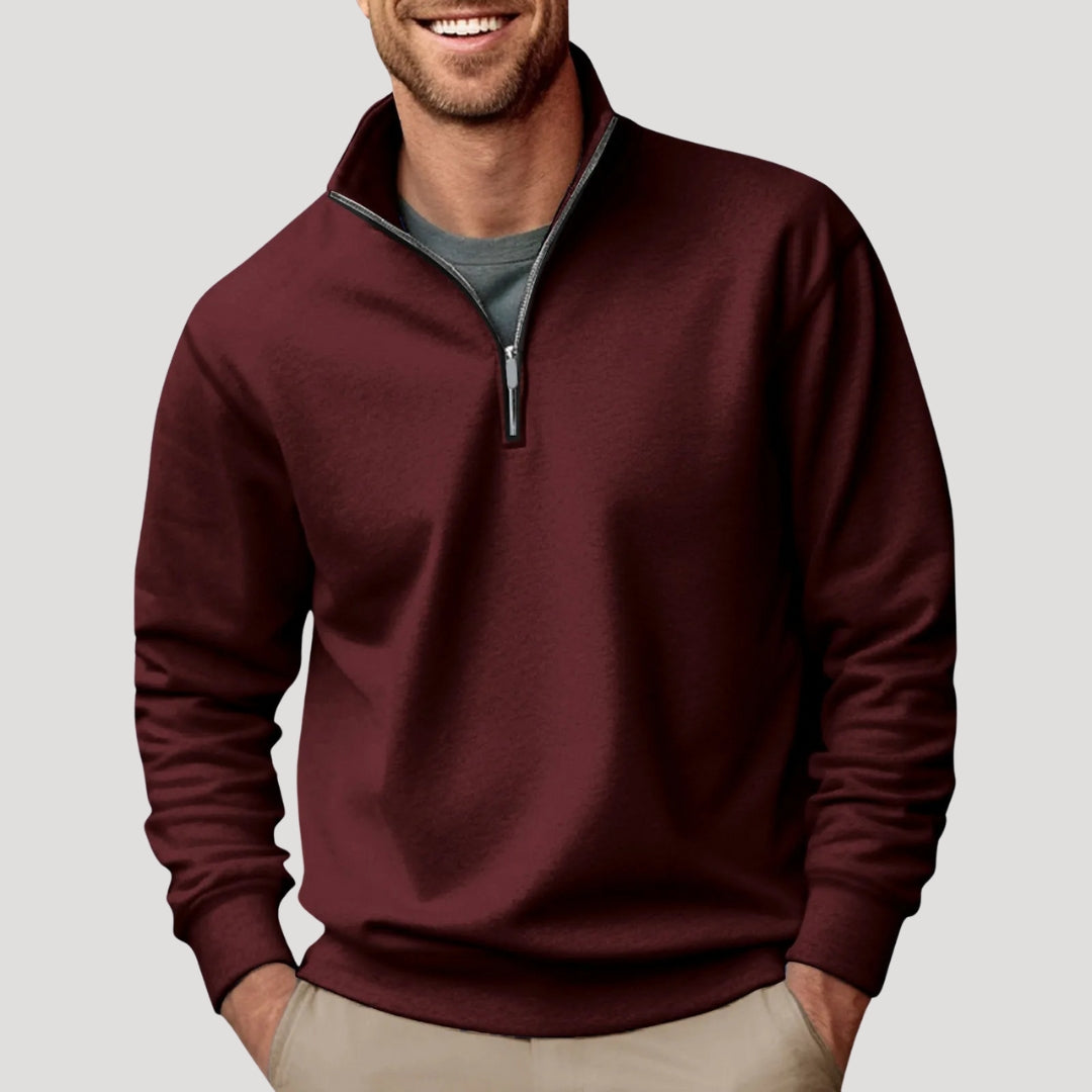 Clark | Men's Smart Casual Quarter-Zip Pullover Sweater