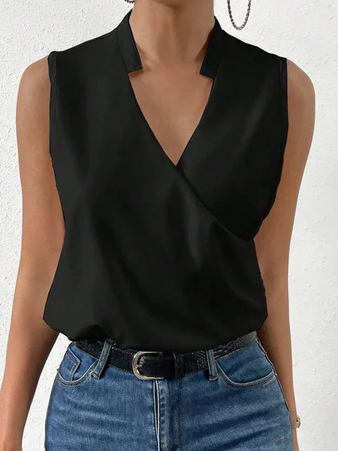 Carla | Women's Chic V-neck Sleeveless Summer Top