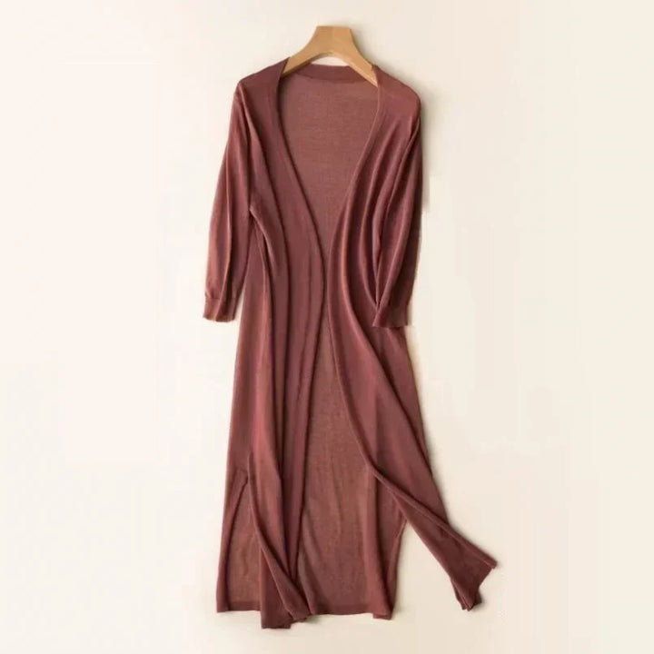 Vera | Women's Lightweight Long Open-Front Cardigan