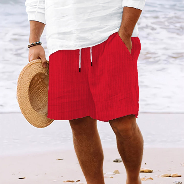 Fiero | Men's Casual Jacquard Drawstring Summer Shorts
