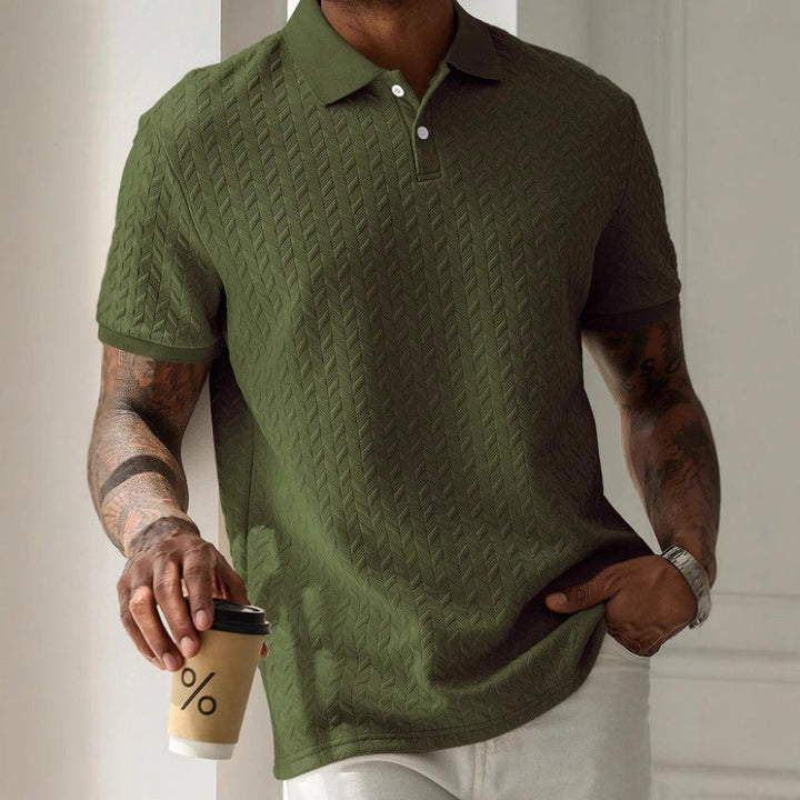 Ronnie | Men’s Short-Sleeve Jacquard Polo Shirt