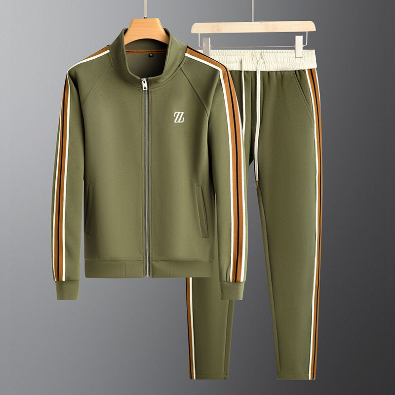 Spencer | Men's Sporty Stripe Zip Tracksuit Set