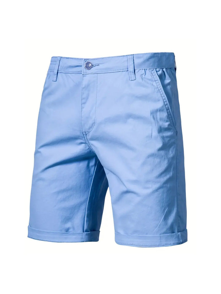 Byron | Men's Casual Straight Leg Cotton Chino Shorts