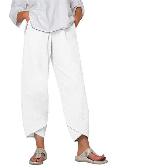 Megan | Women's High-Waist Wide Leg Tulip Hem Pants