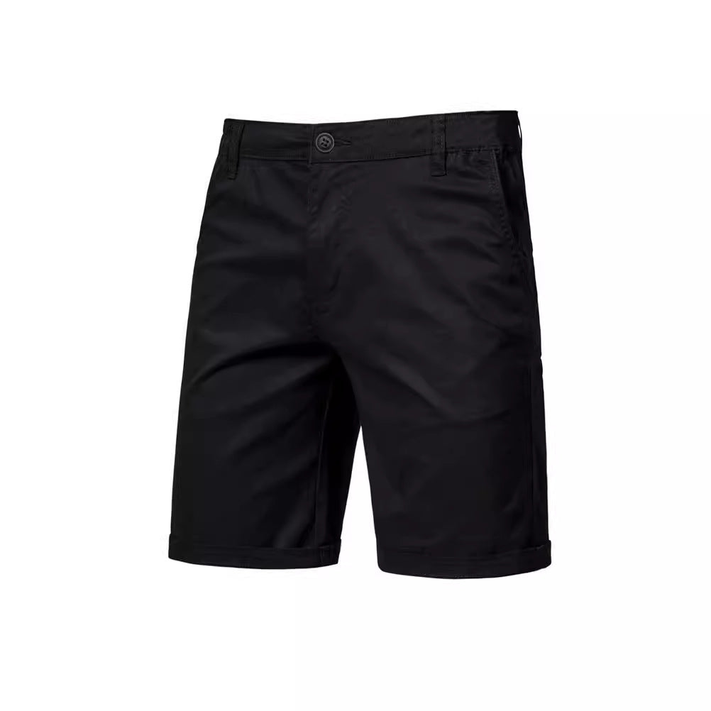 Byron | Men's Casual Straight Leg Cotton Chino Shorts