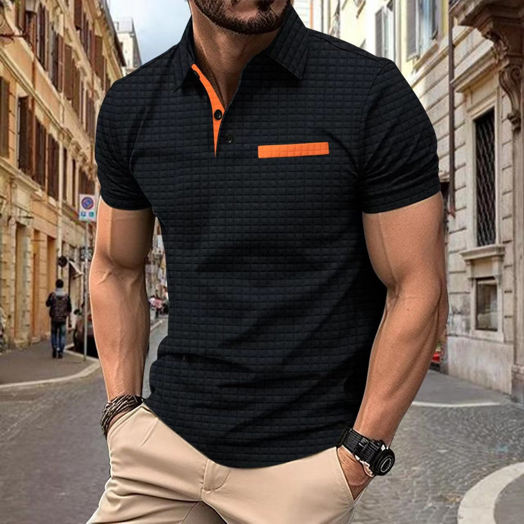 George | Men's Slim Fit Contrast Collar Structured Polo Shirt