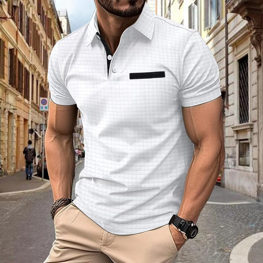 George | Men's Slim Fit Contrast Collar Structured Polo Shirt