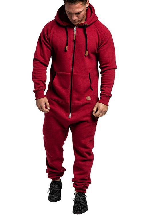 Hudson | Men's Cozy Full-Zip Hooded Jumpsuit