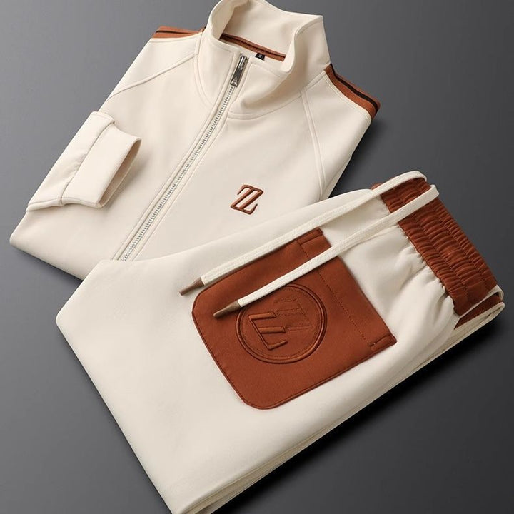 Spencer | Men's Sporty Stripe Zip Tracksuit Set