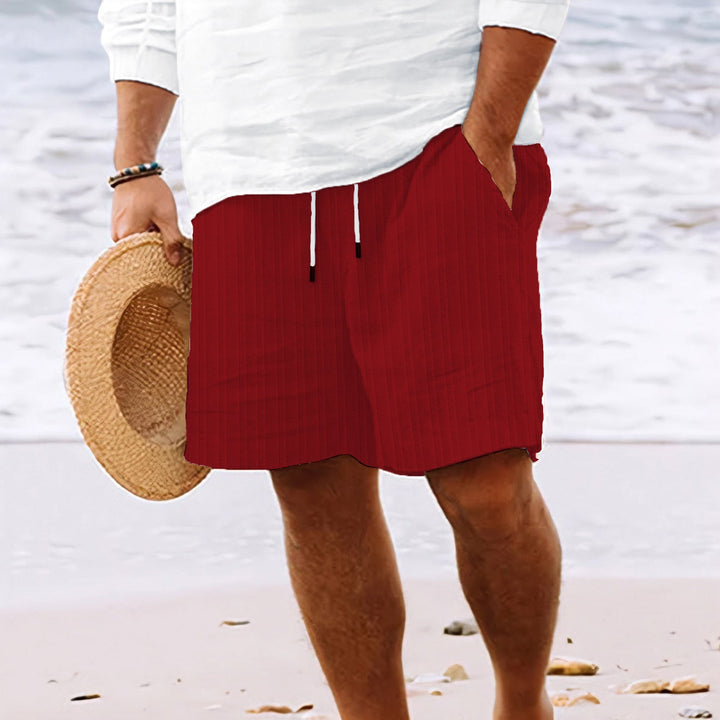 Fiero | Men's Casual Jacquard Drawstring Summer Shorts