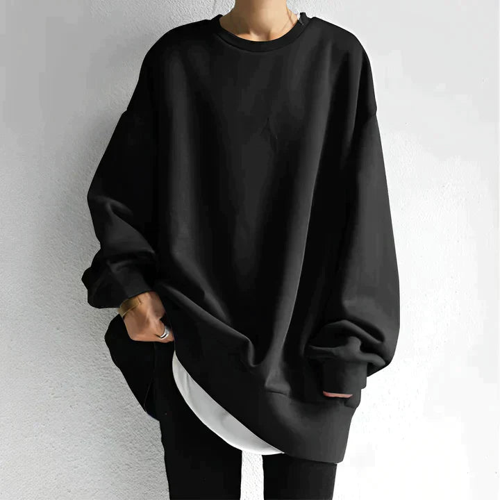 Grace | Women's Casual Oversized Cotton Crewneck Sweater