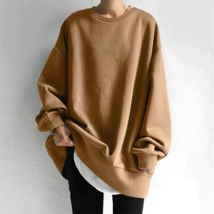 Grace | Women's Casual Oversized Cotton Crewneck Sweater
