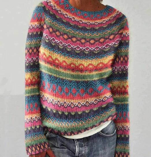 Thea | Women's Cozy Fair Isle Knit Sweater