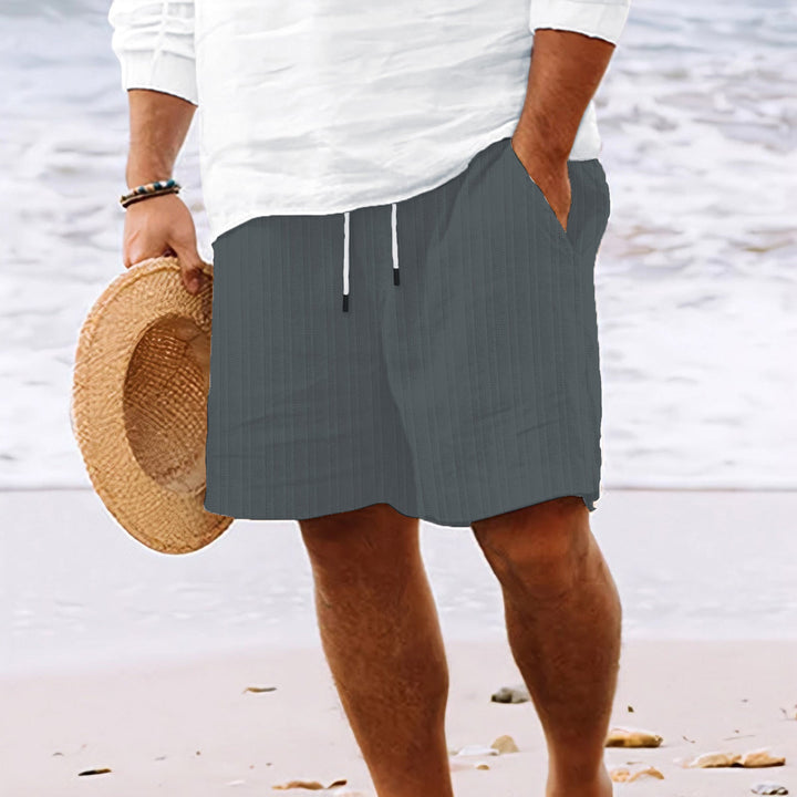 Fiero | Men's Casual Jacquard Drawstring Summer Shorts