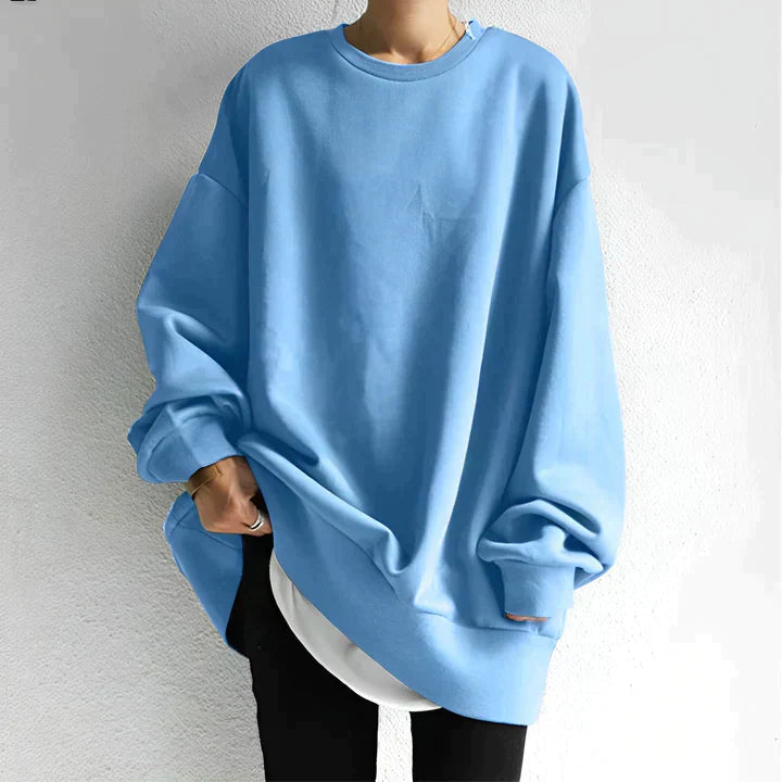 Grace | Women's Casual Oversized Cotton Crewneck Sweater