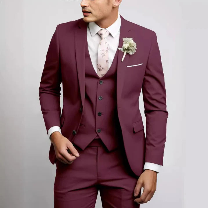 Alexander | Men's Tailored Three-Piece Slim-Fit Suit