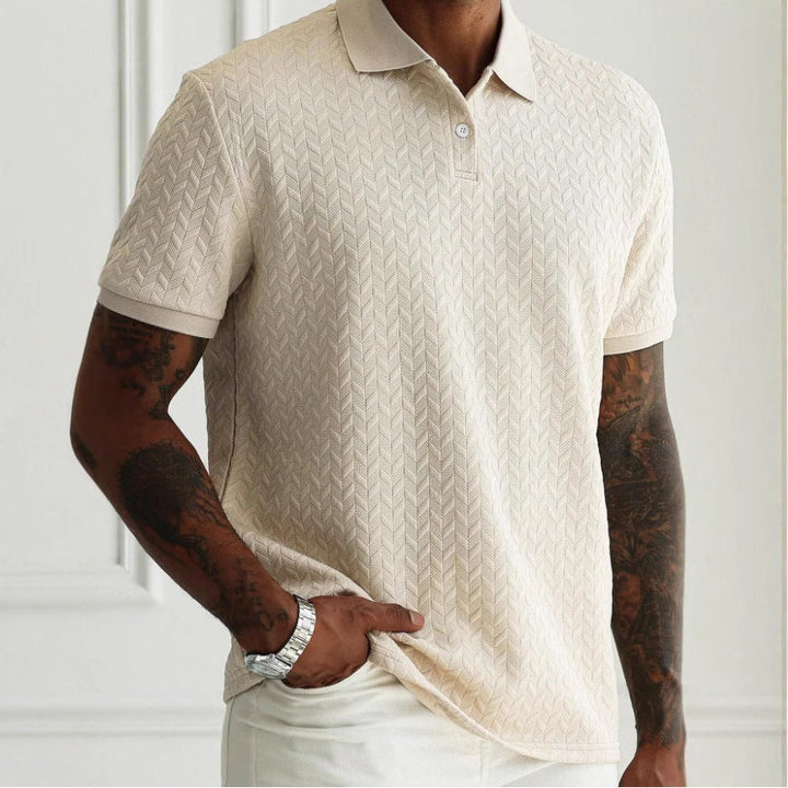 Ronnie | Men’s Short-Sleeve Jacquard Polo Shirt