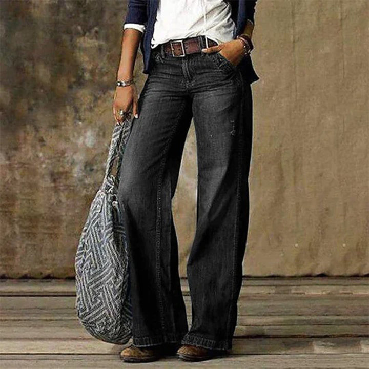 Quinn | Women's Stylish Vintage-Wash Wide-Leg Pants