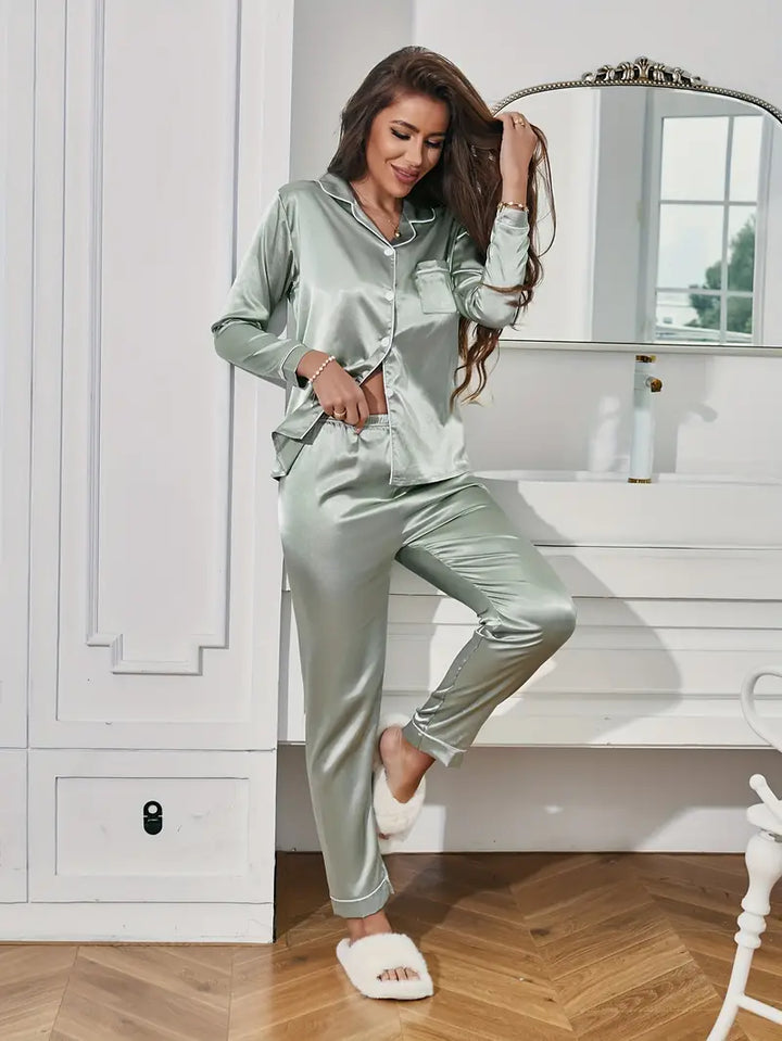Daisy | Women's Elegant Satin Pajama Set
