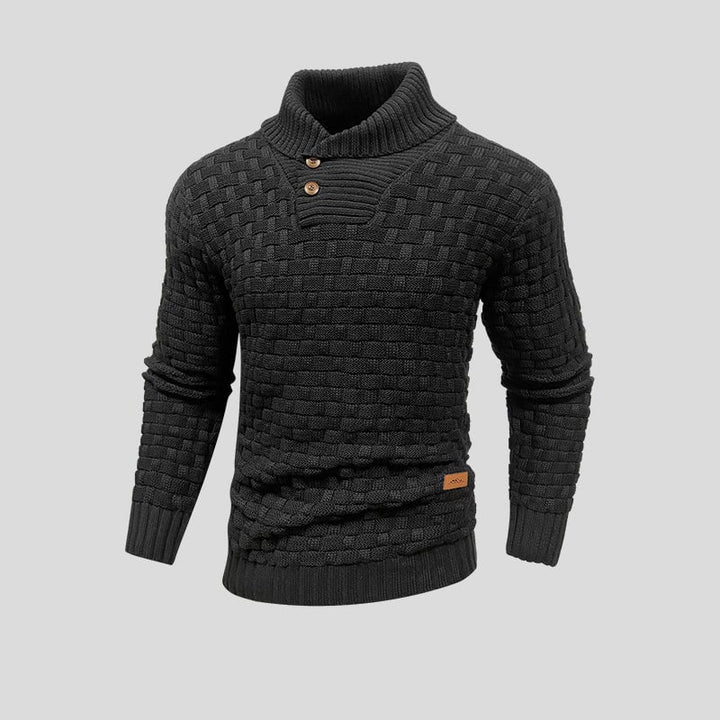 Ryan | Men's Premium Button-Neck Knit Sweater