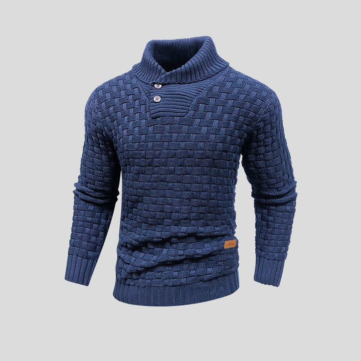 Ryan | Men's Premium Button-Neck Knit Sweater