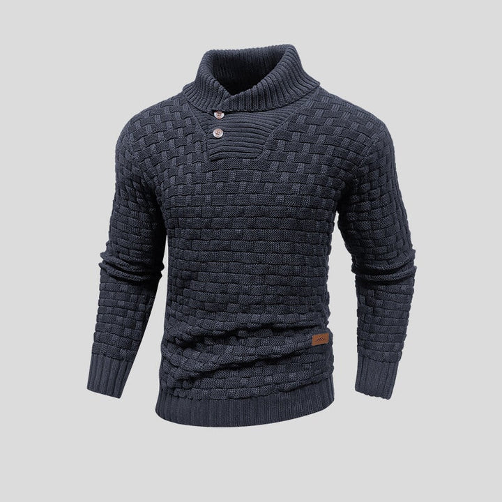 Ryan | Men's Premium Button-Neck Knit Sweater