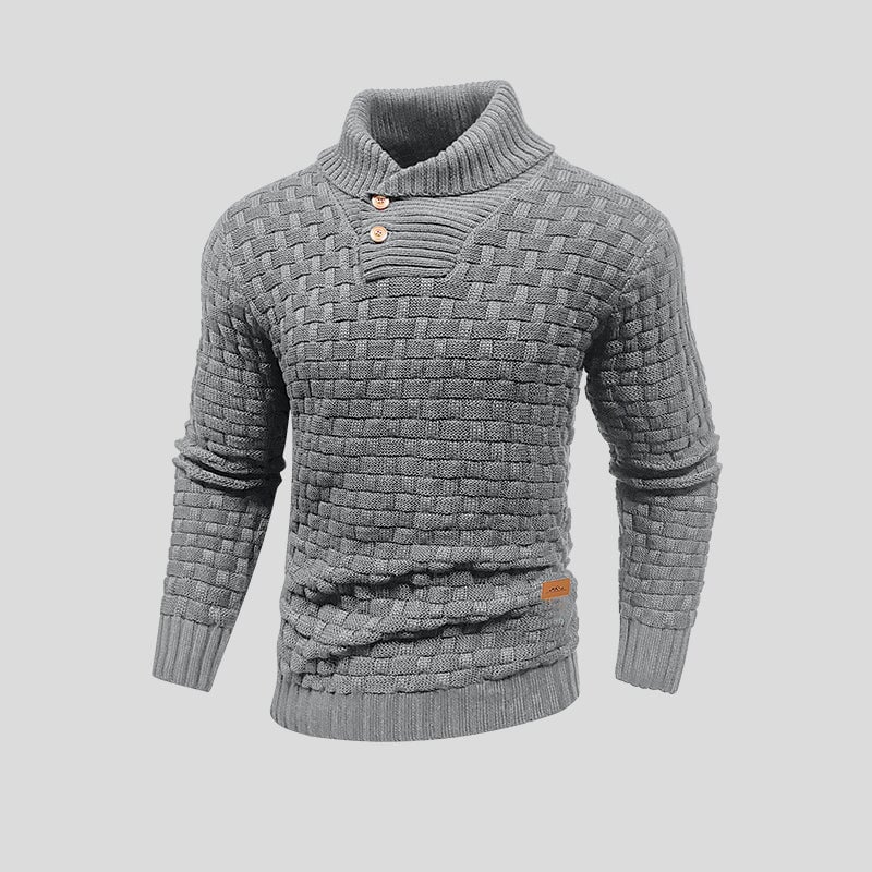 Ryan | Men's Premium Button-Neck Knit Sweater