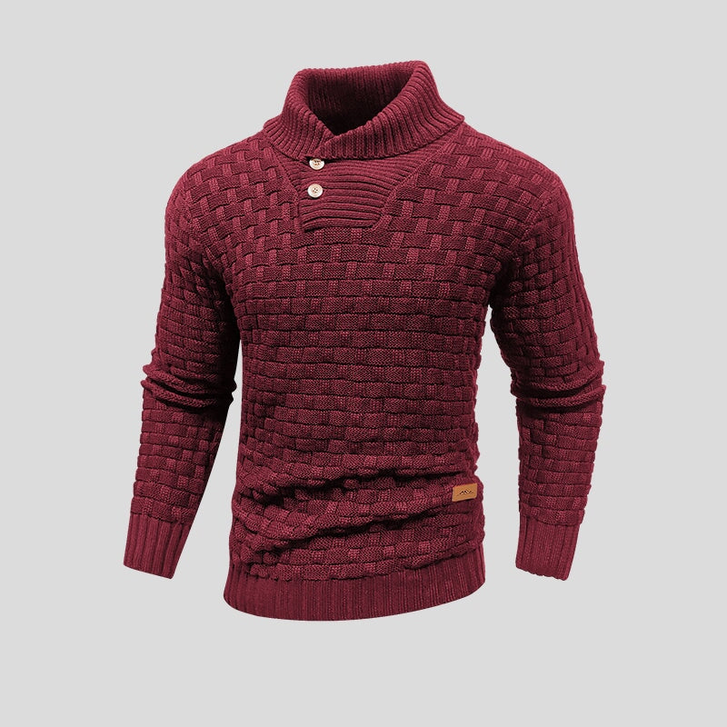 Ryan | Men's Premium Button-Neck Knit Sweater
