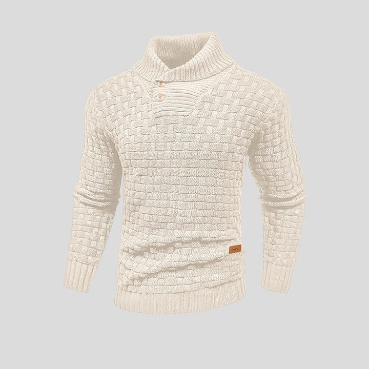 Ryan | Men's Premium Button-Neck Knit Sweater