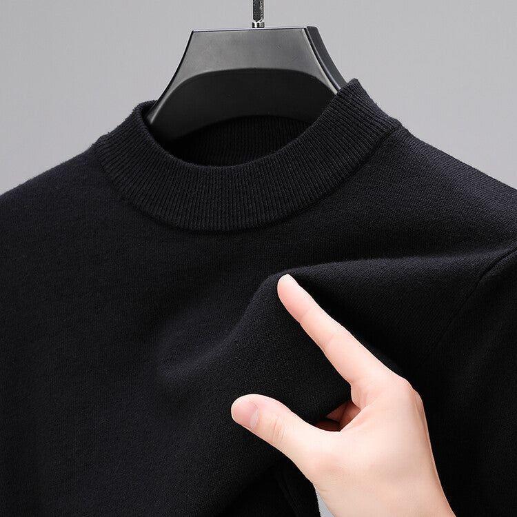 James | Men's Classic Mock Neck Pullover Sweater