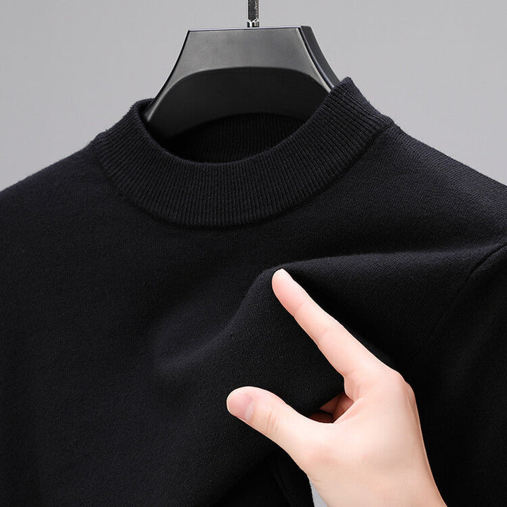James | Men's Classic Mock Neck Pullover Sweater