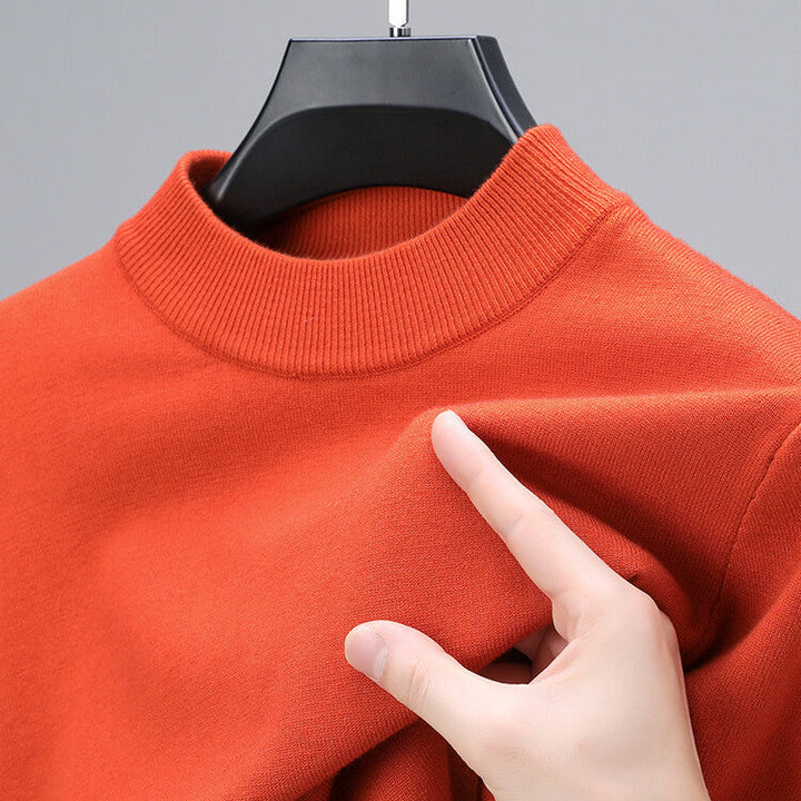 James | Men's Classic Mock Neck Pullover Sweater