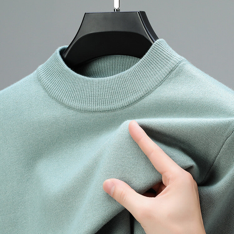 James | Men's Classic Mock Neck Pullover Sweater