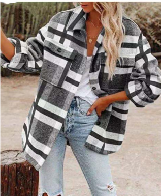 Bonnie | Women's Cozy Plaid Flannel Jacket