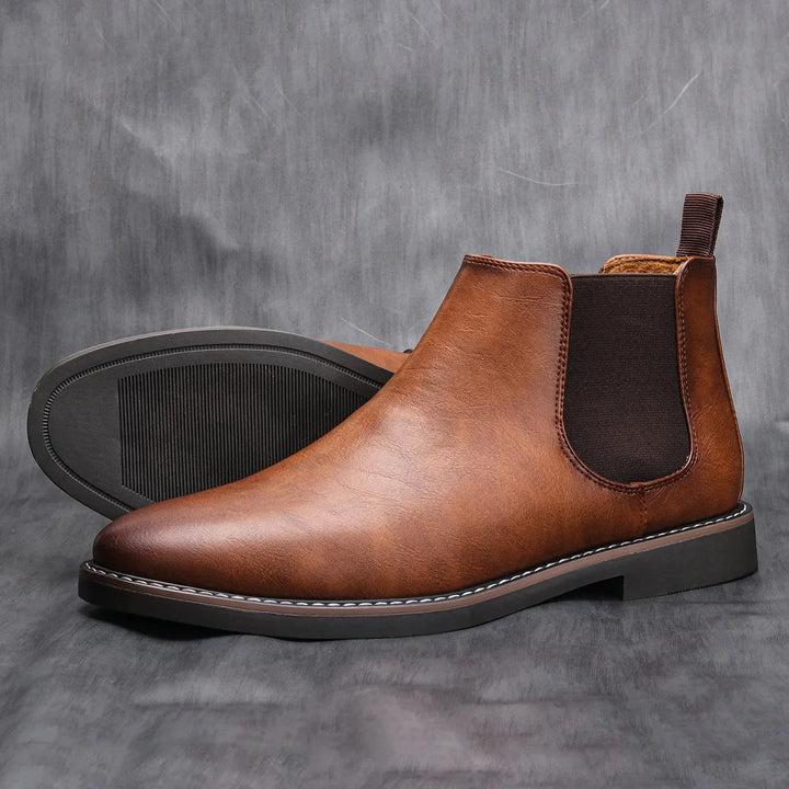 Michael | Men's Classic Polished Leather Chelsea Boots