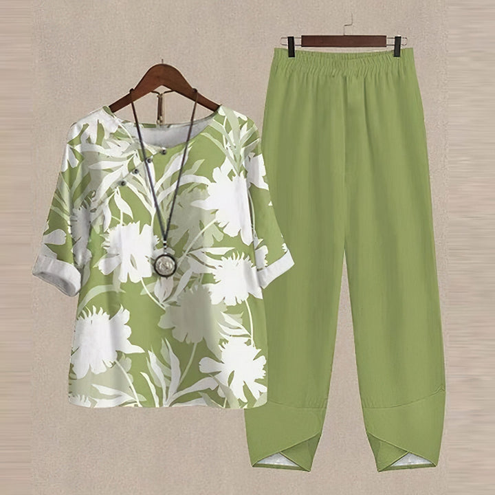 Adeline | Women's Chic Summer Button-Down & Palazzo Pant Set