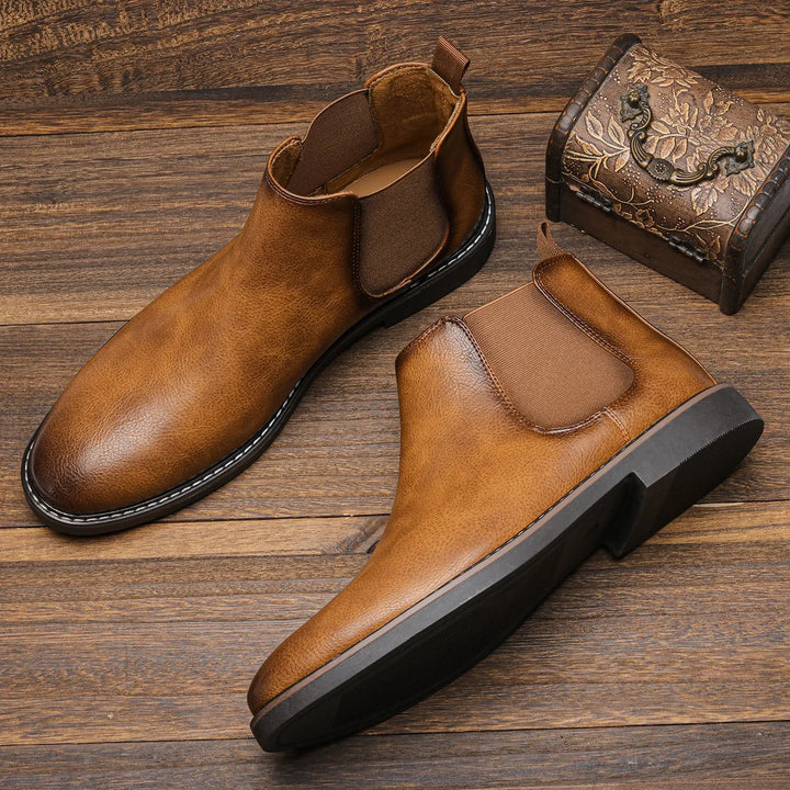 Michael | Men's Classic Polished Leather Chelsea Boots
