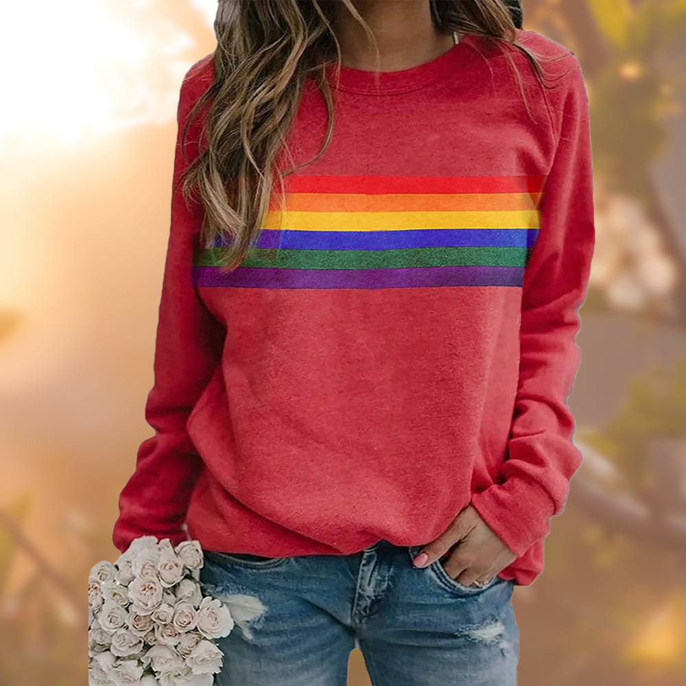 Amila | Women's Comfortable Striped Crewneck Sweater