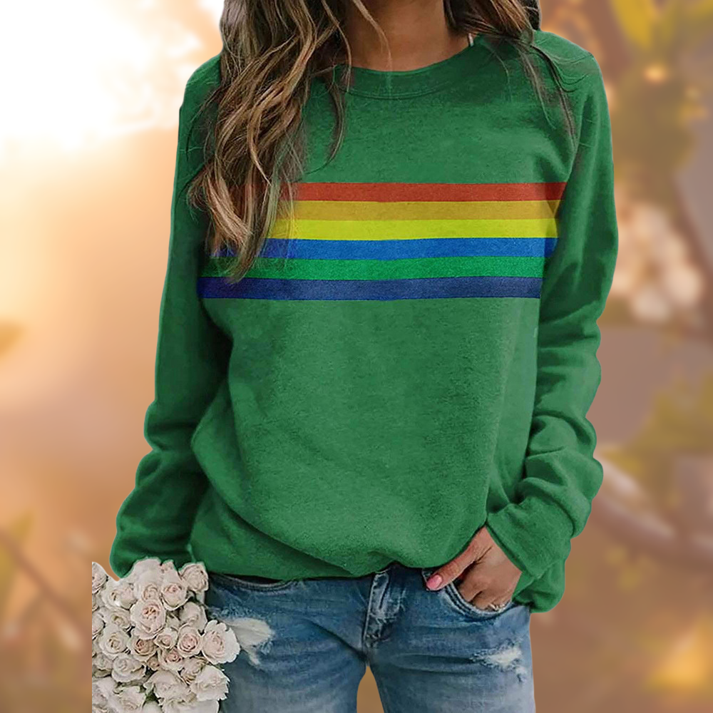 Amila | Women's Comfortable Striped Crewneck Sweater