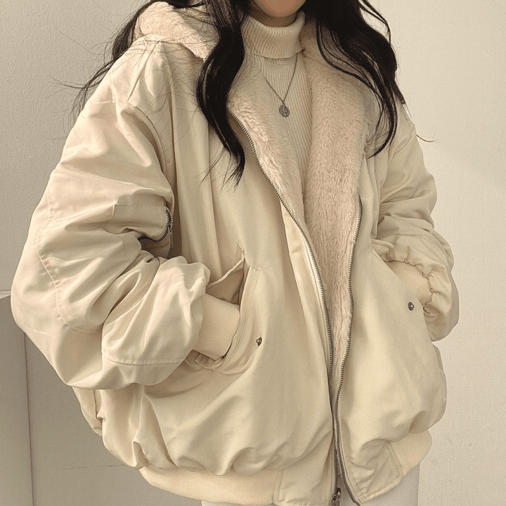 Mira | Women's Cozy Reversible Hooded Winter Jacket