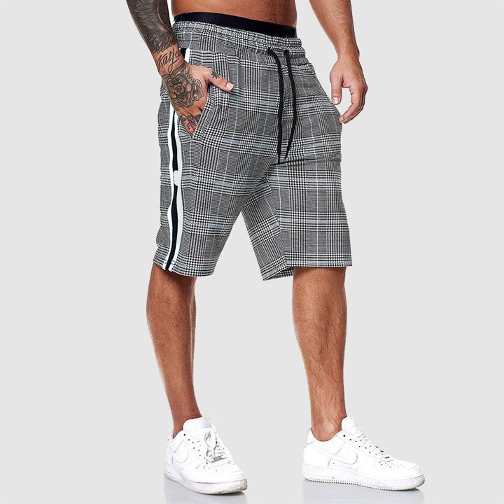 Cash | Men's Casual Plaid Athletic Shorts
