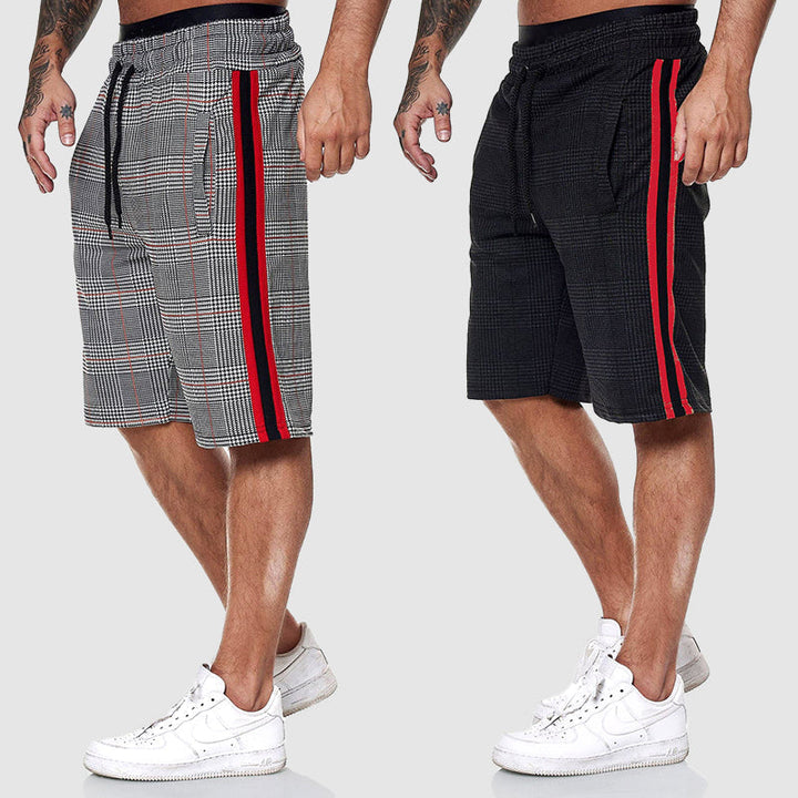Cash | Men's Casual Plaid Athletic Shorts