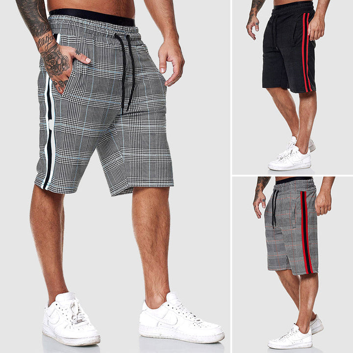 Cash | Men's Casual Plaid Athletic Shorts
