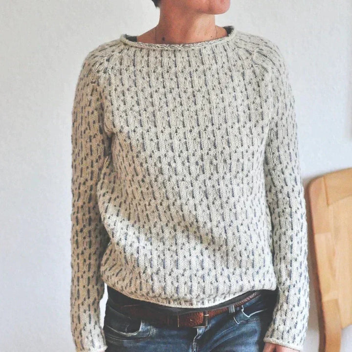 Gemma | Women's Cozy Raglan Sleeve Crew Neck Knit Sweater