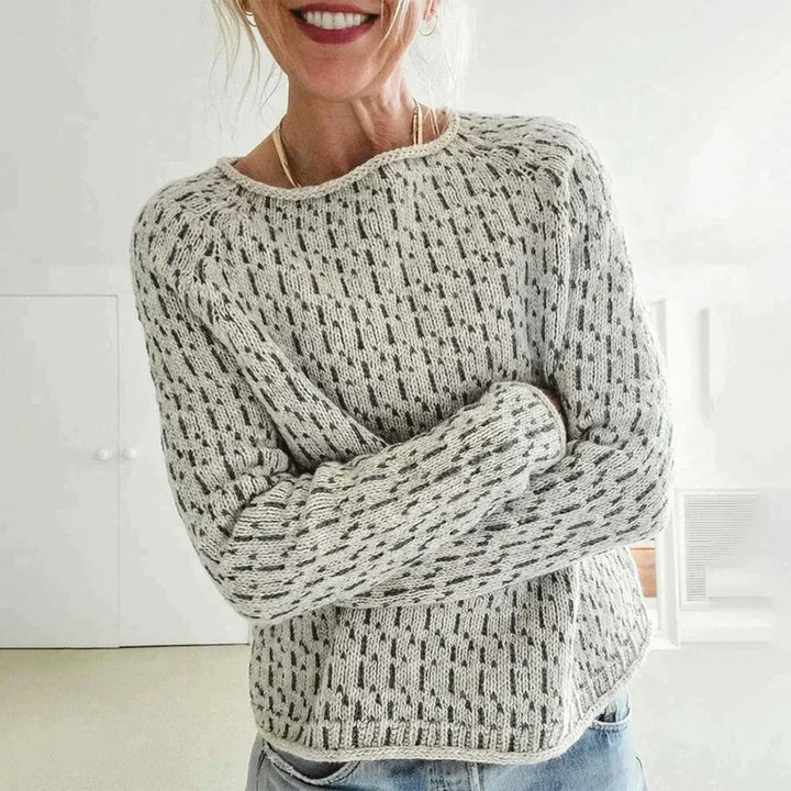 Gemma | Women's Cozy Raglan Sleeve Crew Neck Knit Sweater